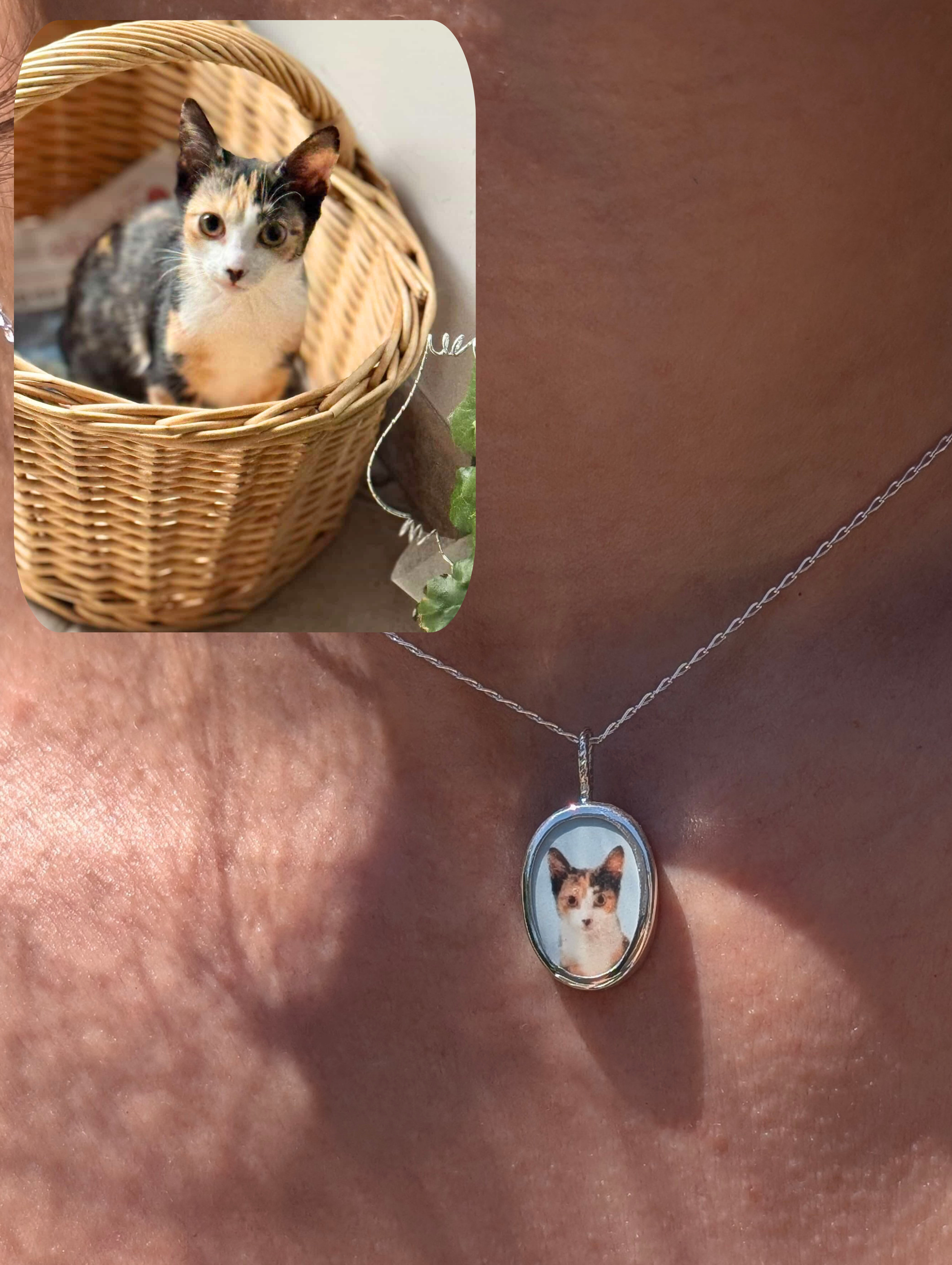 pendentif personnalisé photo chat