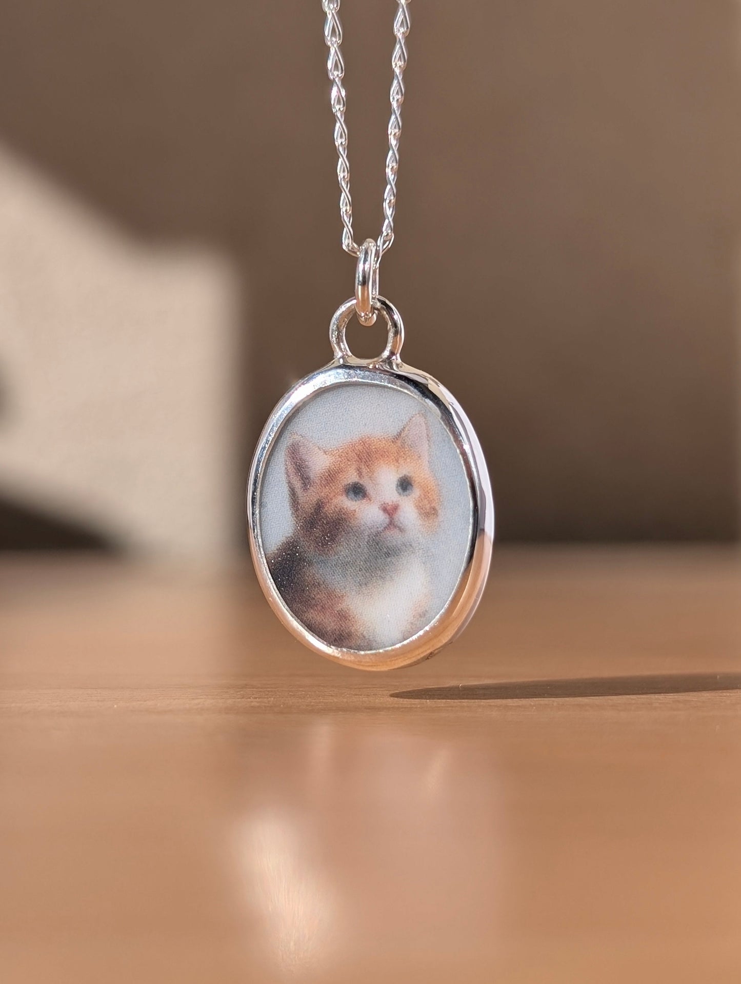 Collier chat roux