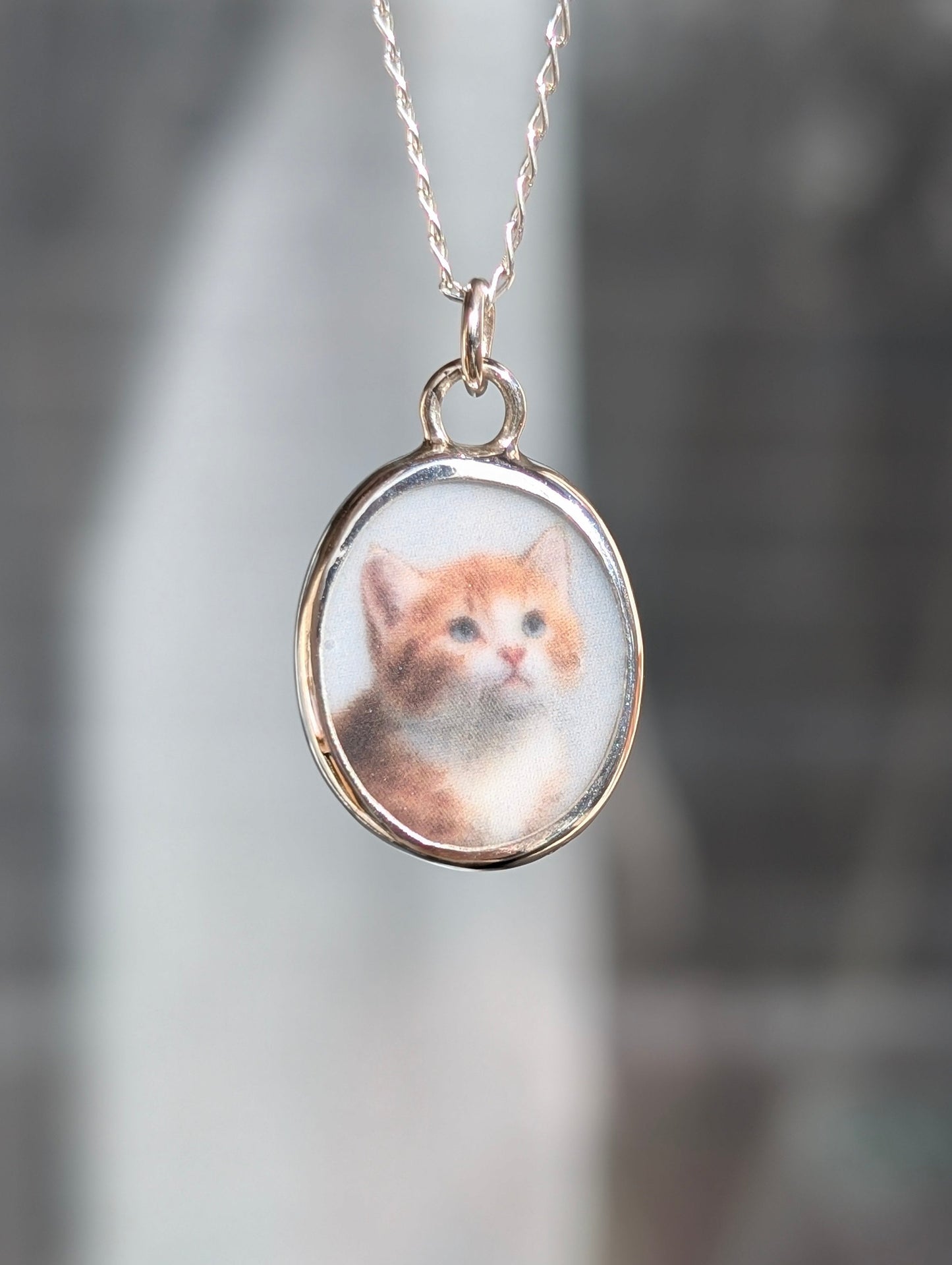 Collier chat roux