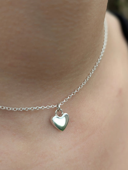 Collier porcelaine coeur