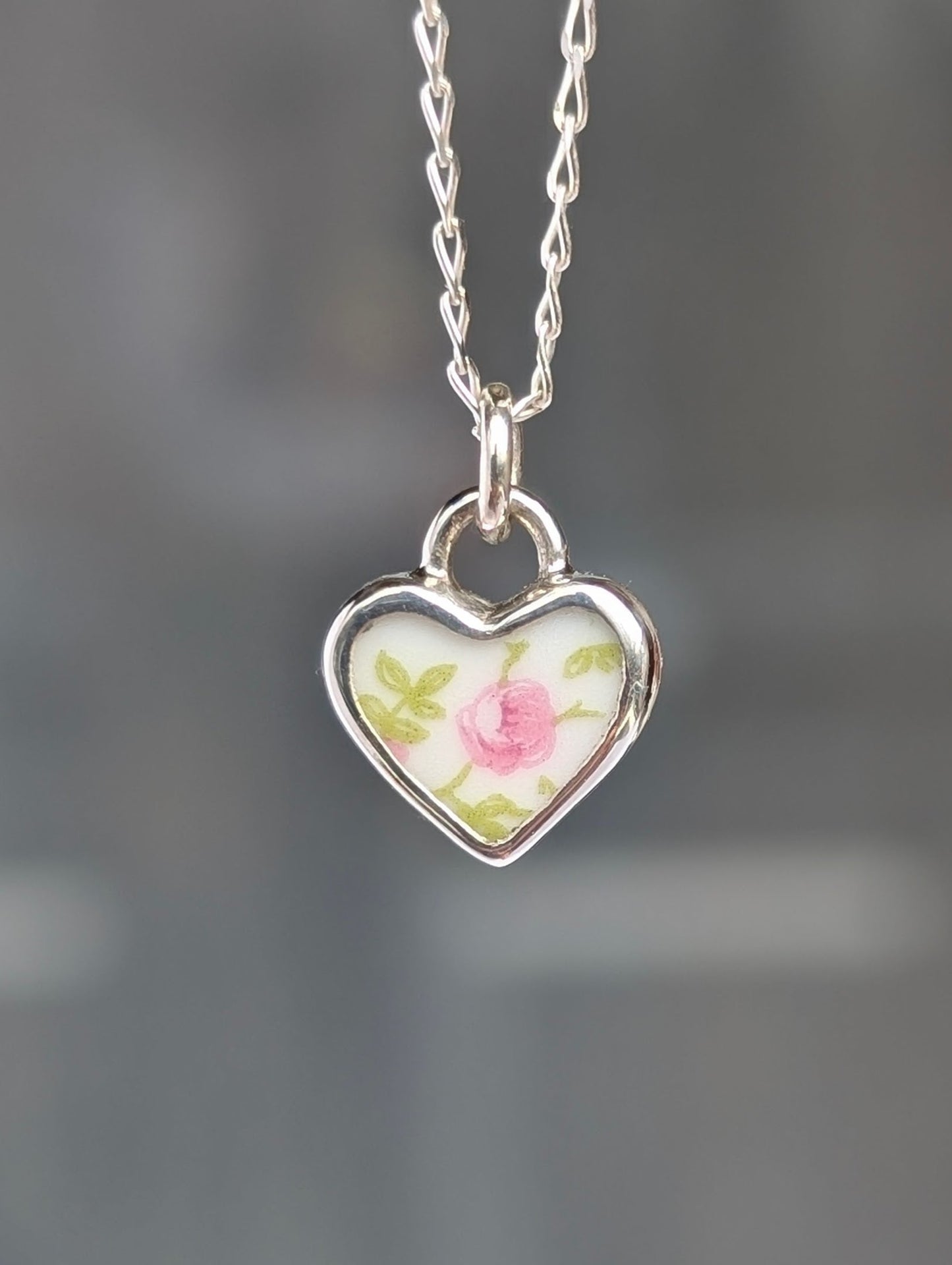 Collier porcelaine coeur