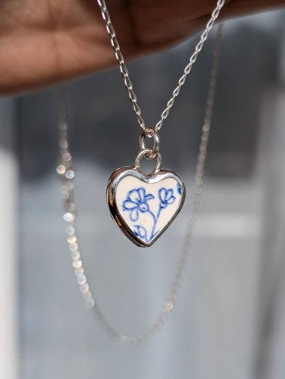 Collier poterie coeur