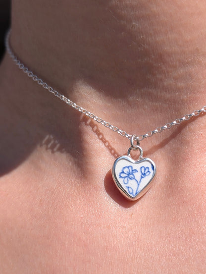 Collier poterie coeur