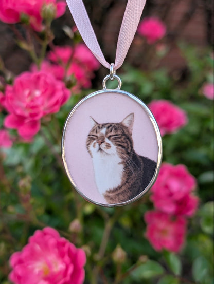 Collier sur-mesure portrait personnalisé chat
