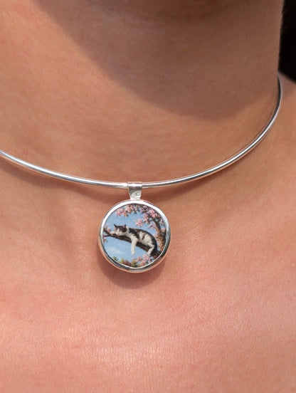 Collier souvenir, mémoriel chat 