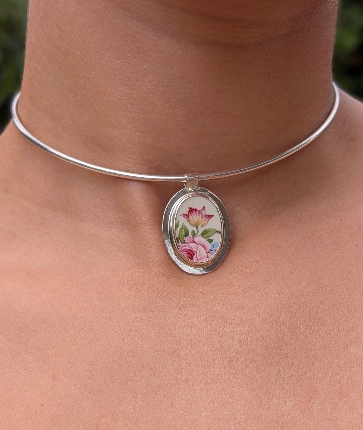 Collier porcelaine opaque