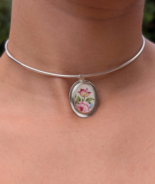 Collier porcelaine opaque