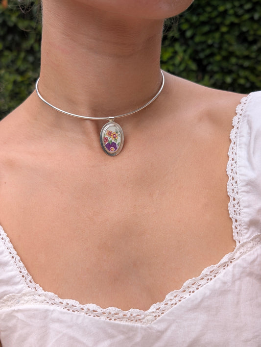 Collier porcelaine opaque